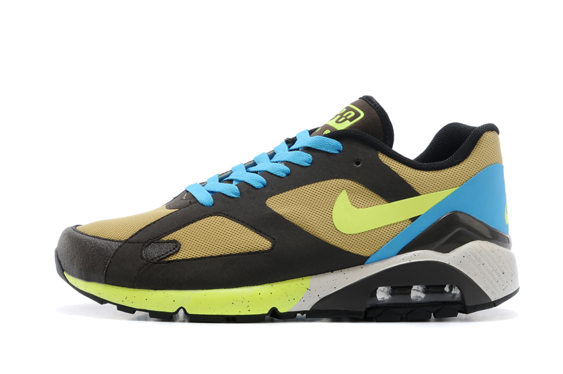 Nike air max 180 hommes chaussures jaune noir bleu (1)
